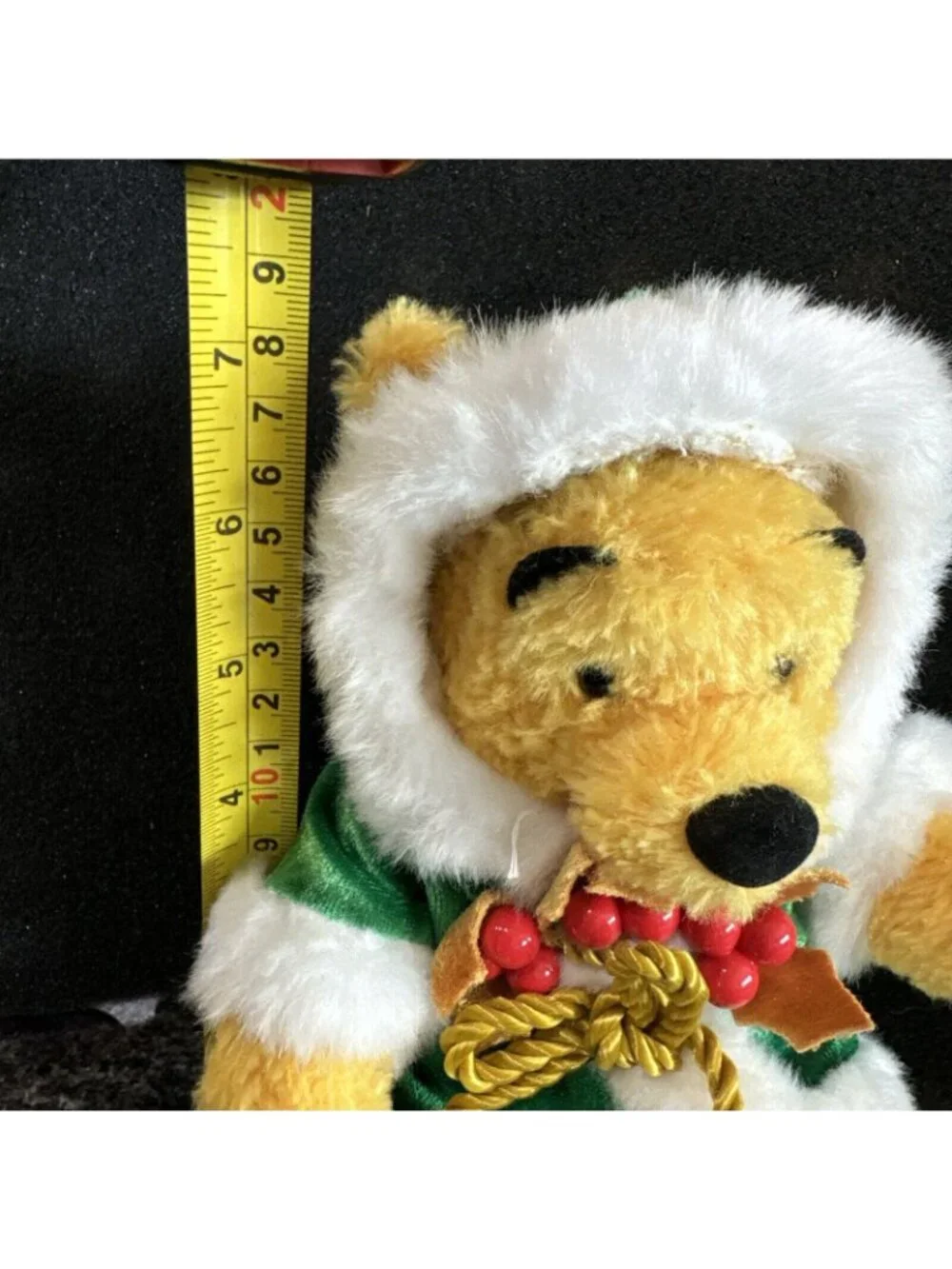 Vtg Disney Winnie The Pooh 2005 Christmas Bean Bag Plush Holiday Outfit 10